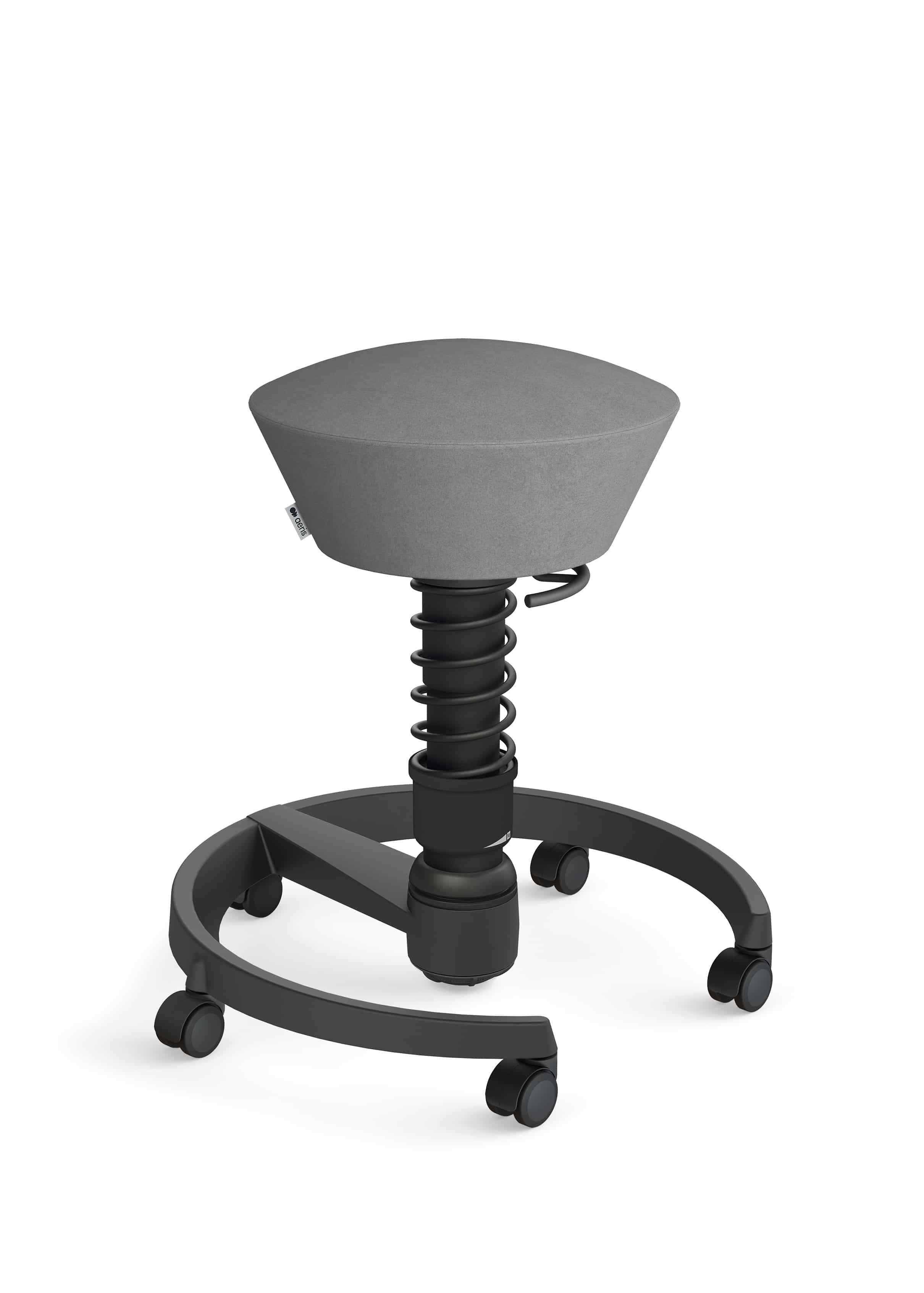 Swopper ergonomisk kontorstol i grå m. sort stel og hjul.