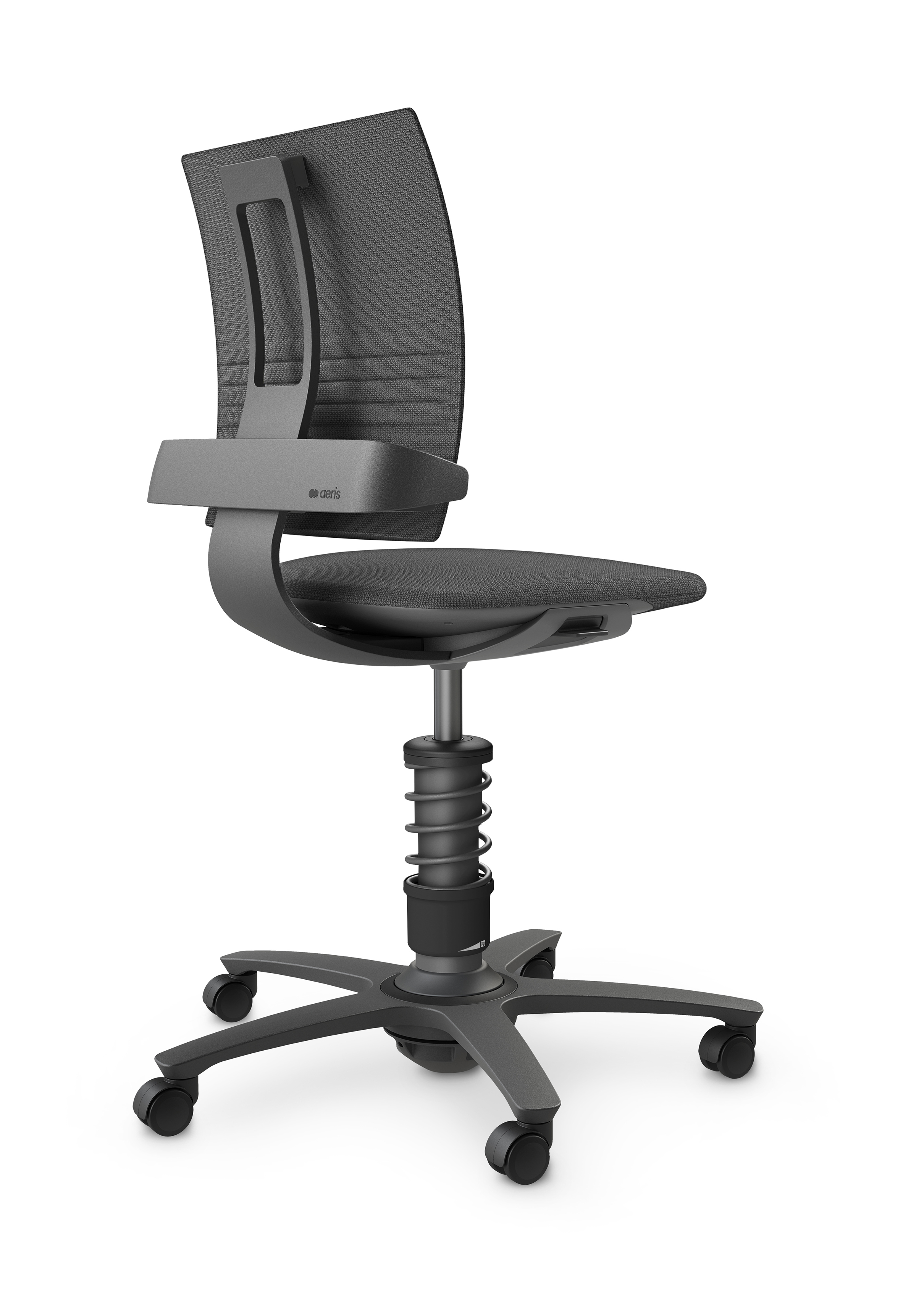 3Dee ergonomisk kontorstol i grå cura betræk og sort stel.